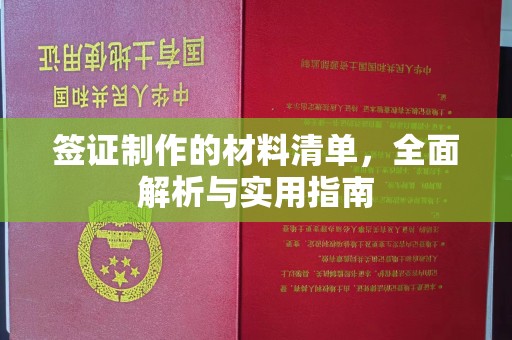 郫县签证制作的材料清单，全面解析与实用指南