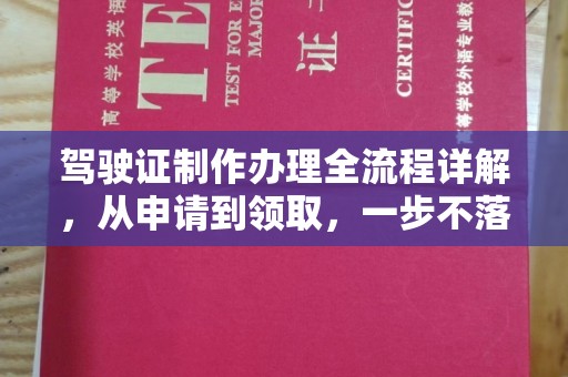 郫县驾驶证制作办理全流程详解，从申请到领取，一步不落